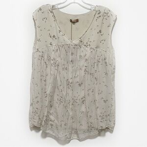 Carla Conti Dainty Floral Silk Soft sleeveless Breathable Comfortable Blouse